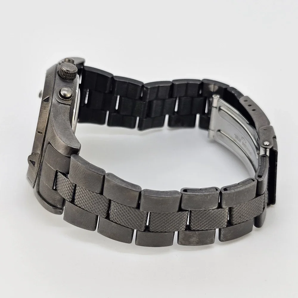 Timex Expedition Men Watch 38MM Ana-Digi Black Dial Gunmetal Band 7.5